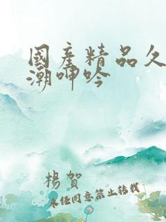 国产精品久久高潮呻吟
