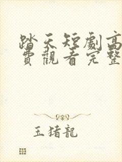 踏天短剧高清免费观看完整版