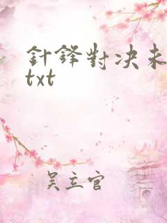 针锋对决未删减txt