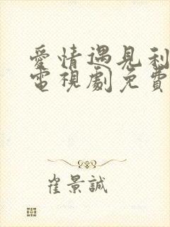 爱情遇见利先生电视剧免费观看