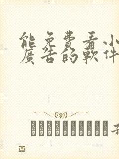 能免费看小说没广告的软件