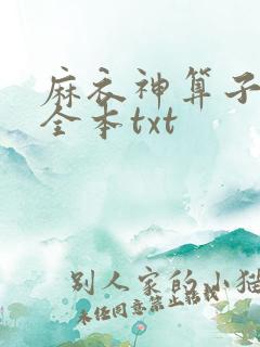 麻衣神算子下载全本txt