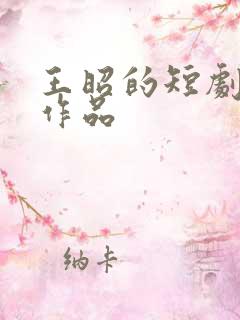 王昭的短剧全部作品