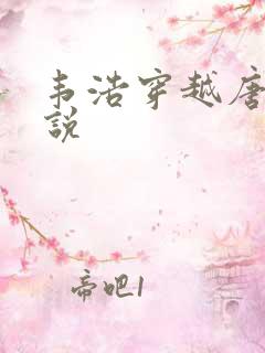韦浩穿越唐朝小说