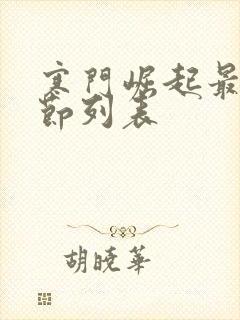 寒门崛起最新章节列表