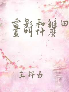 雷影和雏田的漫画叫什么