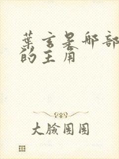 叶玄是哪部小说的主角