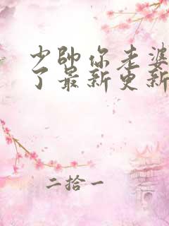 少帅你老婆又跑了最新更新章节