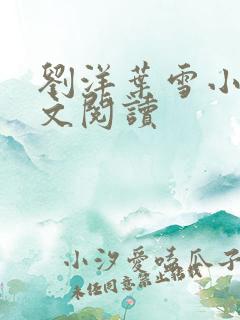 刘洋叶雪小说全文阅读
