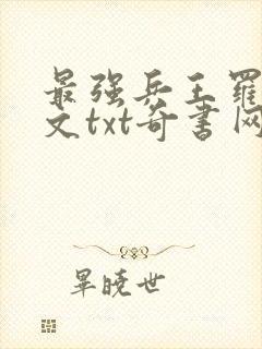 最强兵王罗铮全文txt奇书网