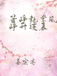 萧峥执掌风云萧峥升迁表