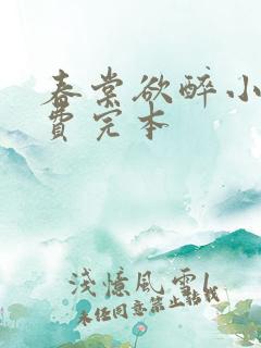 春棠欲醉小说免费完本