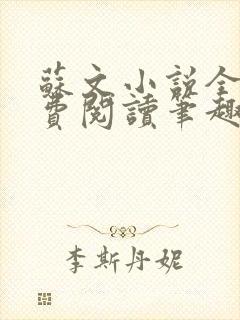 苏文小说全文免费阅读笔趣阁