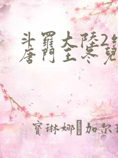 斗罗大陆2绝世唐门王冬儿的身份