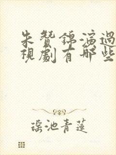 朱赞锦演过的电视剧有哪些