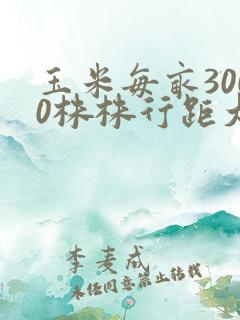 玉米每亩3000株株行距大约是多少
