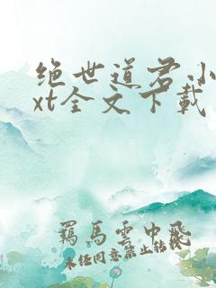 绝世道君小说txt全文下载