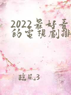 2022最好看的电视剧排行榜前十名