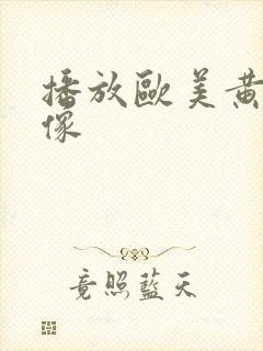 播放欧美黄色录像