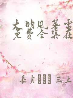 大明风华电视剧免费全集在线观看