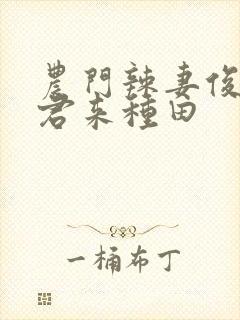 农门辣妻俊俏夫君来种田