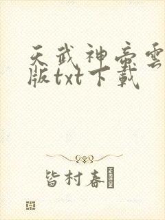 天武神帝云飞扬版txt下载