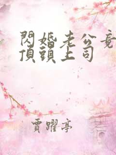 闪婚老公竟是我顶头上司