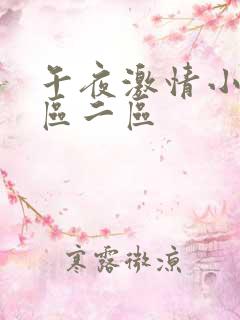 午夜激情小说一区二区