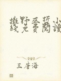 撒野巫哲小说在线免费阅读