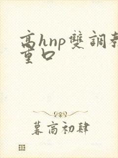 高hnp双调教重口