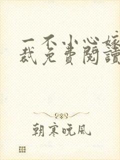 一不小心嫁了总裁免费阅读