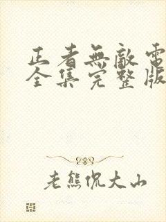 正者无敌电视剧全集完整版免费观看
