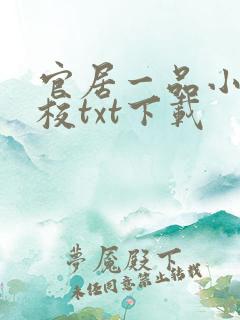 官居一品小说精校txt下载