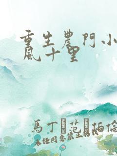重生农门小福妻 风十里