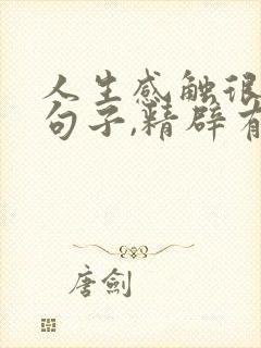 人生感触很深的句子,精辟有哲理