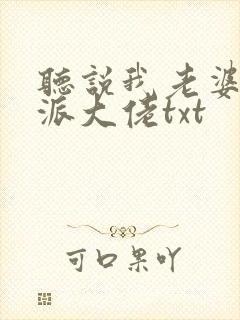 听说我老婆是反派大佬txt