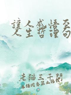 让人感悟至深的人生哲理句子