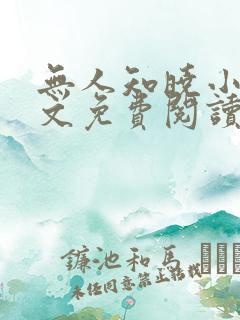 无人知晓小说全文免费阅读