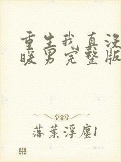 重生我真没想当暖男完整版