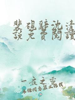 裴砚辞沈清梨小说免费阅读