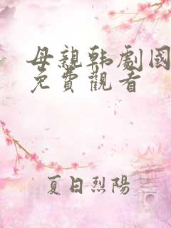 母亲韩剧国语版免费观看