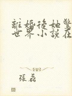 离婚后她惊艳了世界小说在线阅读
