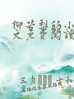 柳若梨的小说全文免费阅读