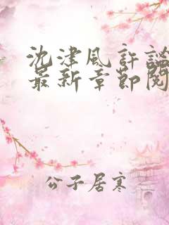沈津风许谧小说最新章节阅读免费下