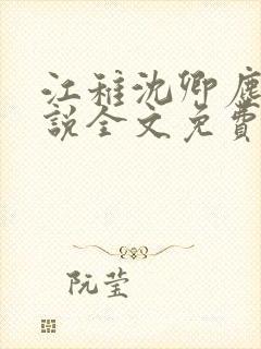 江稚沈卿尘的小说全文免费阅读最新
