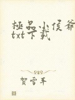 极品小侯爷小说txt下载