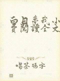 白日梦我小说免费阅读全文无删减