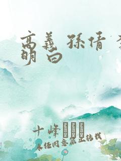 高义 孙倩 李明 白