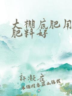 大棚底肥用什么肥料好