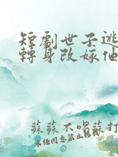 短剧世子逃婚我转身改嫁他爹